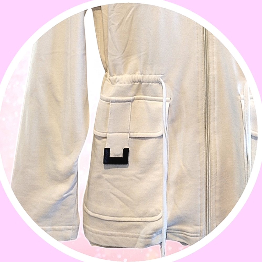Sz XL Jacket with 2 Silver Tone Metal Accent Functional Front Pockets - Picture 6 of 16